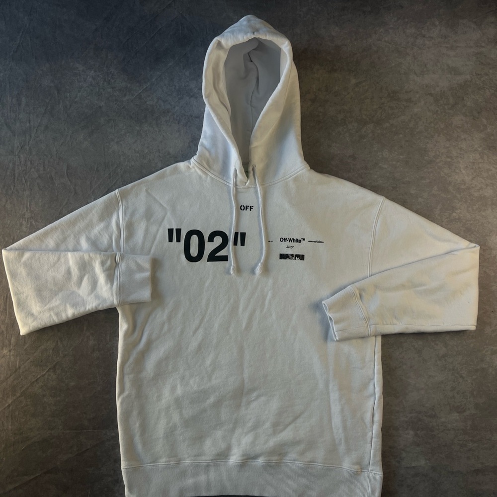 Off-White 02 Caravaggio White Painting Toronto Hoodie 2017 S Size